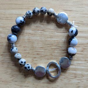 Handmade Semi-Precious Stone Beaded Stretch Bracelet (21/24)
